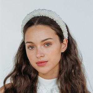 Jennifer Behr Bailey Pearl Headband, Bridal Headband